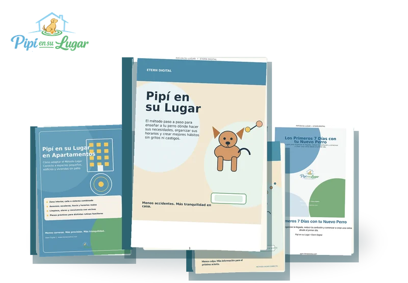 Mockup del sistema Pipí en su Lugar y sus materiales